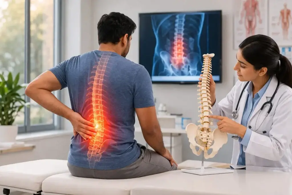 person with back pain