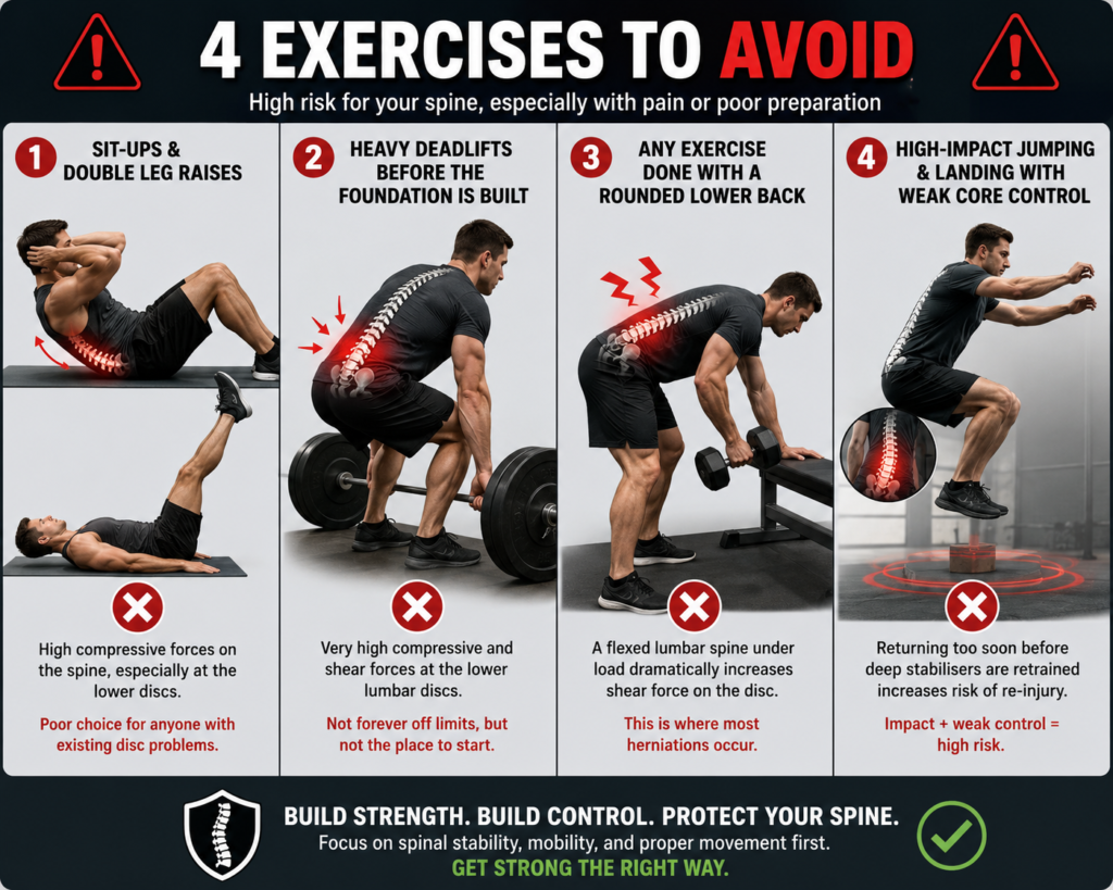 Avoid these dangerous back loading exercises if you have backpain